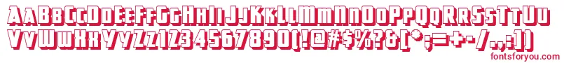 フォントGreatlakesshadownf – 白い背景に赤い文字