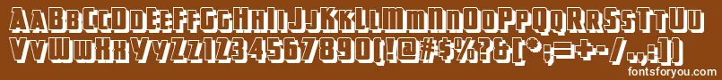 Greatlakesshadownf Font – White Fonts on Brown Background