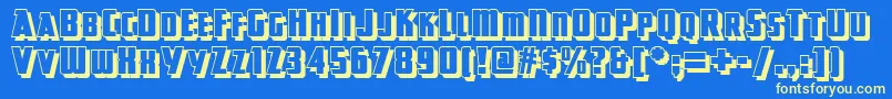 Police Greatlakesshadownf – polices jaunes sur fond bleu