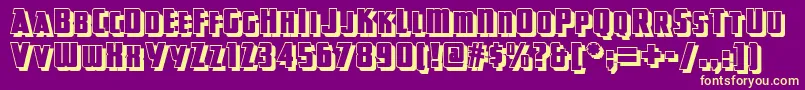 Greatlakesshadownf Font – Yellow Fonts on Purple Background