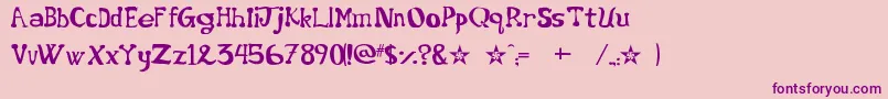 Star5 Font – Purple Fonts on Pink Background