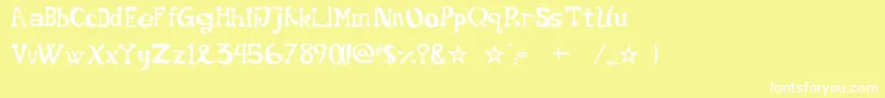 Star5 Font – White Fonts on Yellow Background