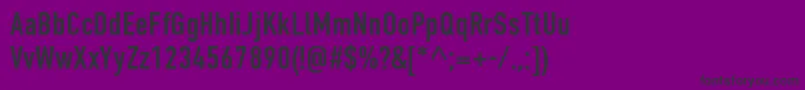 フォントDincondensedc – 紫の背景に黒い文字