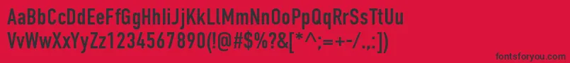 Dincondensedc Font – Black Fonts on Red Background