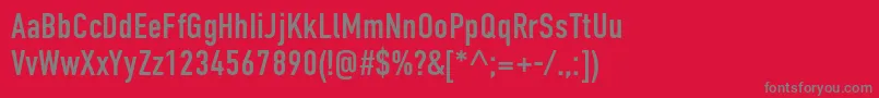 Dincondensedc Font – Gray Fonts on Red Background