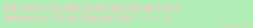 Dincondensedc Font – Pink Fonts on Green Background