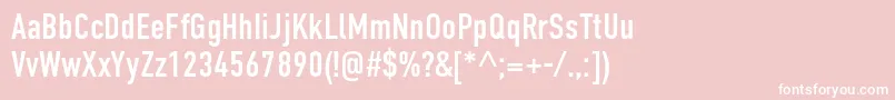 Dincondensedc Font – White Fonts on Pink Background