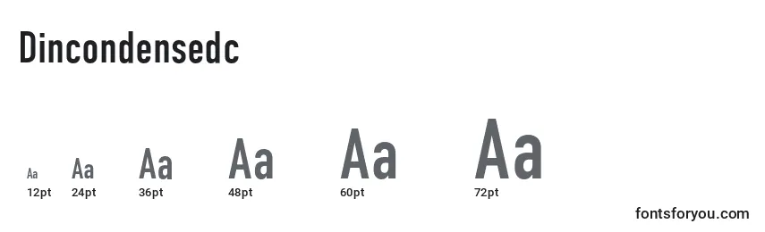 Größen der Schriftart Dincondensedc