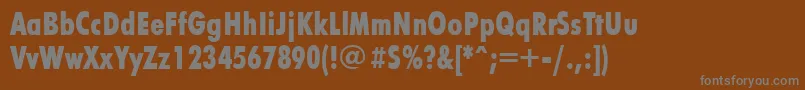 フォントFuturisxcondctt – 茶色の背景に灰色の文字