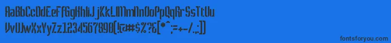 Melbylon Font – Black Fonts on Blue Background