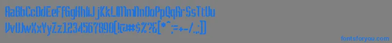 フォントMelbylon – 灰色の背景に青い文字