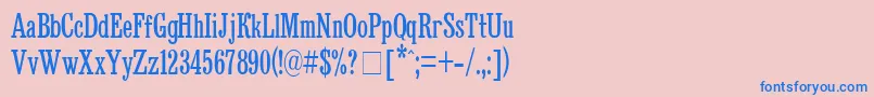 BruskovayaCompPlain Font – Blue Fonts on Pink Background