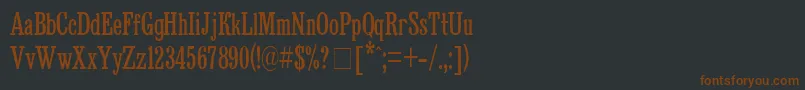 BruskovayaCompPlain-fontti – ruskeat fontit mustalla taustalla