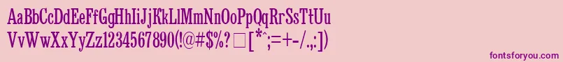 BruskovayaCompPlain Font – Purple Fonts on Pink Background