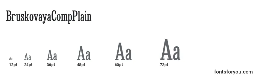 BruskovayaCompPlain Font Sizes