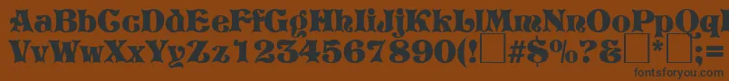 More about PretoriaRegularDb Font PretoriaRegularDb Font – Black Fonts on Brown Background