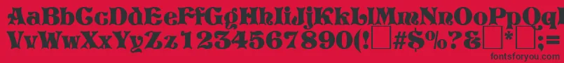 PretoriaRegularDb Font – Black Fonts on Red Background