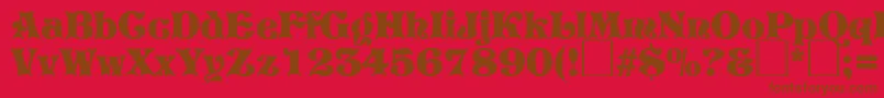 PretoriaRegularDb Font – Brown Fonts on Red Background