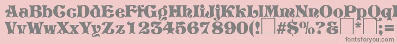 PretoriaRegularDb Font – Gray Fonts on Pink Background