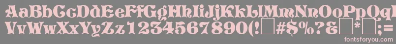 PretoriaRegularDb Font – Pink Fonts on Gray Background