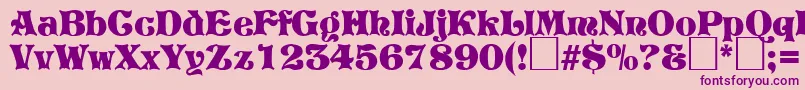 PretoriaRegularDb Font – Purple Fonts on Pink Background