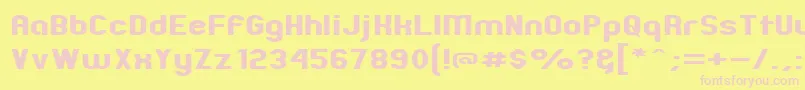 Zillme Font – Pink Fonts on Yellow Background