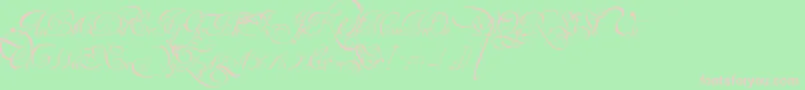 VanDenVeldeScriptPersonalUseDemo Font – Pink Fonts on Green Background