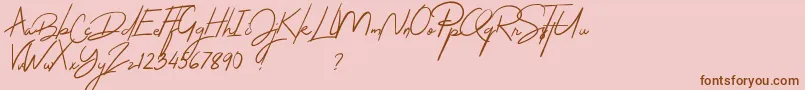 Thejacklyn Font – Brown Fonts on Pink Background