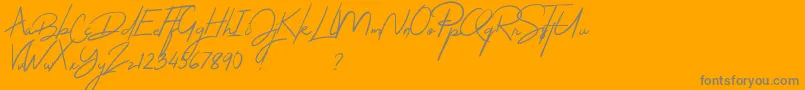 Thejacklyn-Schriftart – Graue Schriften auf orangefarbenem Hintergrund