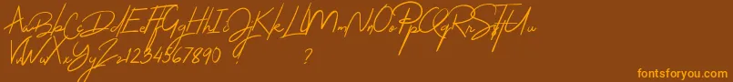 Thejacklyn Font – Orange Fonts on Brown Background