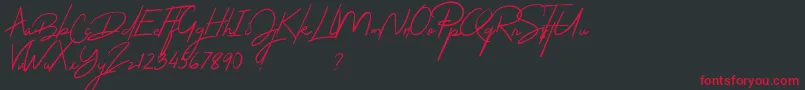Thejacklyn Font – Red Fonts on Black Background