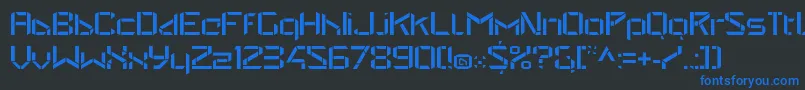 StealwerksOpenregular Font – Blue Fonts on Black Background