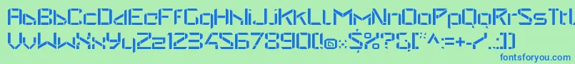 StealwerksOpenregular Font – Blue Fonts on Green Background