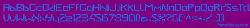 StealwerksOpenregular Font – Blue Fonts on Purple Background