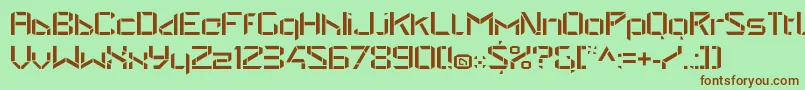 StealwerksOpenregular Font – Brown Fonts on Green Background