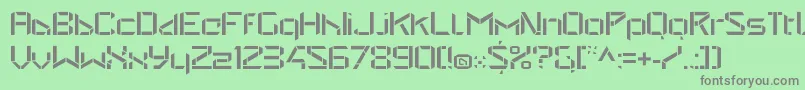 StealwerksOpenregular Font – Gray Fonts on Green Background