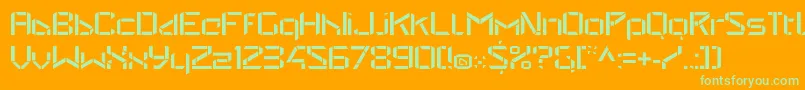 StealwerksOpenregular Font – Green Fonts on Orange Background