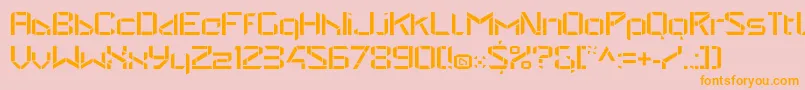 StealwerksOpenregular-Schriftart – Orangefarbene Schriften auf rosa Hintergrund