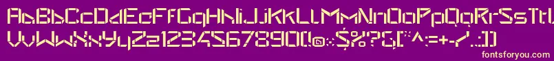 StealwerksOpenregular Font – Yellow Fonts on Purple Background