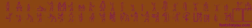 HyroglyphesOne Font – Purple Fonts on Brown Background