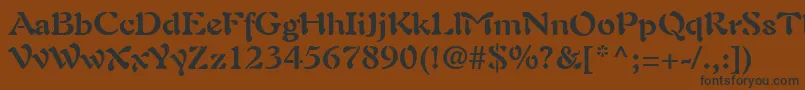 AuriolLtBold Font – Black Fonts on Brown Background