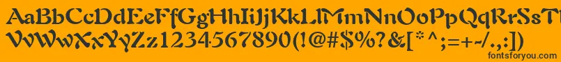 AuriolLtBold Font – Black Fonts on Orange Background