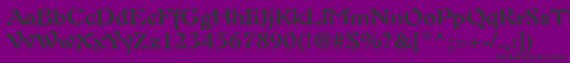 フォントAuriolLtBold – 紫の背景に黒い文字