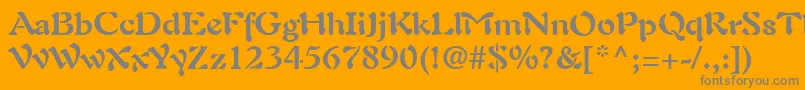 Więcej informacji o czcionce AuriolLtBold Czcionka AuriolLtBold – szare czcionki na pomarańczowym tle