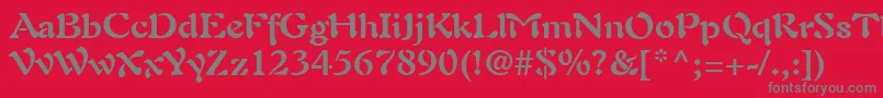 AuriolLtBold Font – Gray Fonts on Red Background