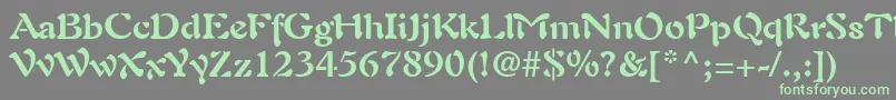 AuriolLtBold Font – Green Fonts on Gray Background