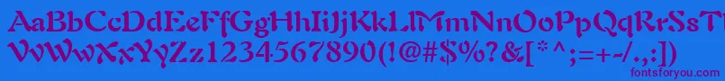 AuriolLtBold Font – Purple Fonts on Blue Background