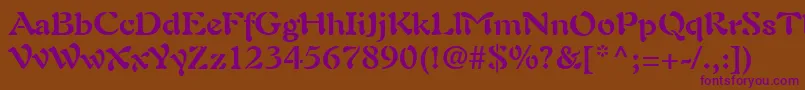 AuriolLtBold Font – Purple Fonts on Brown Background