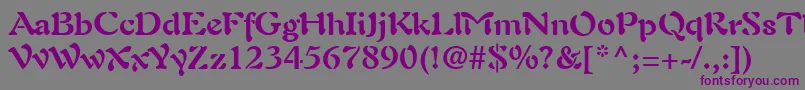AuriolLtBold Font – Purple Fonts on Gray Background