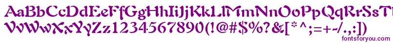 Шрифт AuriolLtBold – фиолетовые шрифты на белом фоне